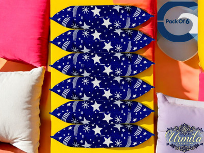 Urmila Creation Polyester Fibre Sleeping Pillow Pack of 6 Abstract Luxury(Blue)