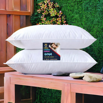 GOGA Polyester Fibre Sleeping Pillow Pack of 2 Abstract LUXURY(White)