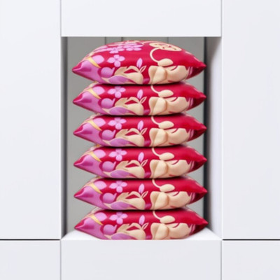 fulffystyl Microfibre Sleeping Pillow Pack of 6 Solid SOFT(Multicolor)