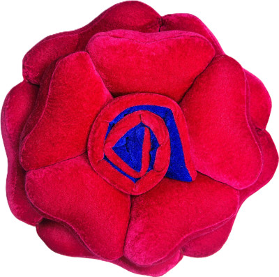 XLYF Flower Cushion Polyester Fibre Floral Cushion Pack of 1(Pink)