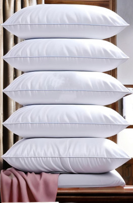 LIPONOS LUXURY Microfibre Solid Sleeping Pillow Pack of 5(White)