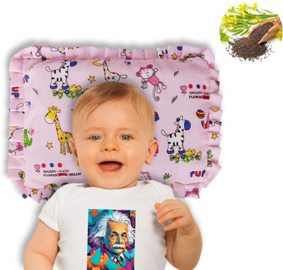 Hellobear Mustard Seeds Baby Pillow Pack of 1 Animals(Pink)