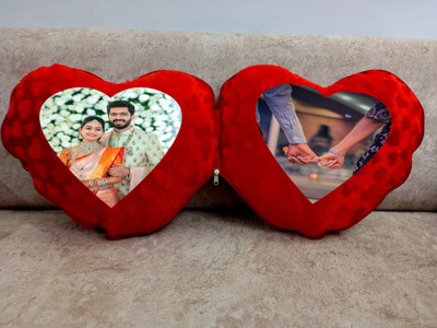 Shri Ganesh Handloom Microfibre Quotes Cushion Pack of 1(Red)