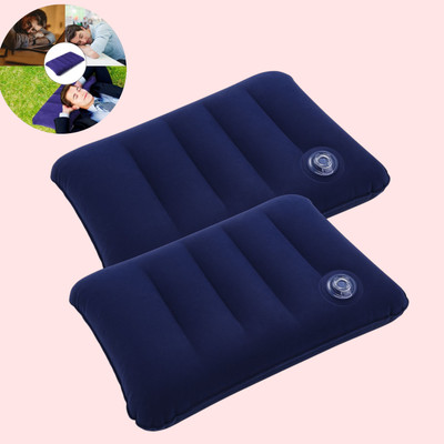Naosucura Air Travel Pillow Pack of 2 Solid NaosuCura Spring Air(Blue)