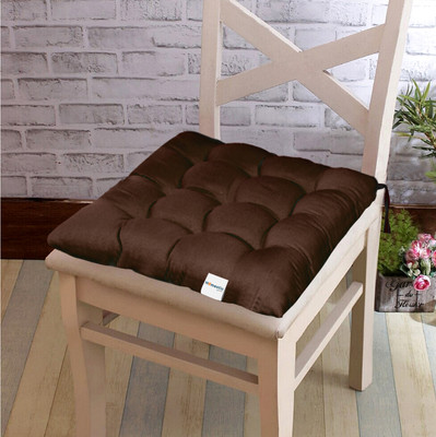 HOMESTIC by Kuber Industries Microfibre Geometric Chair Pad Pack of 1(Brown)