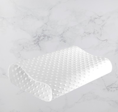 EVAGROW PLUS Memory Foam Geometric Orthopaedic Pillow Pack of 1(White, Grey)