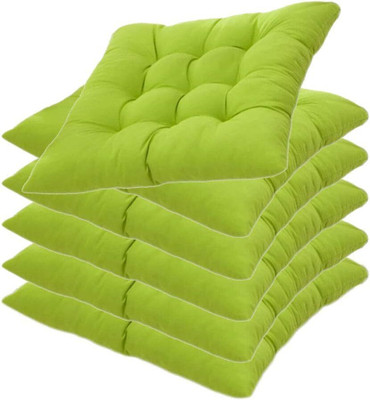 Barbican Microfibre Solid Chair Pad Pack of 6(Green)