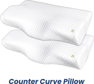 MIVOR Memory Foam Solid Orthopaedic Pillow Pack of 1(White)