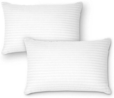 LIPONOS Polyester Fibre Sleeping Pillow Pack of 2 Solid LUXURY(White)