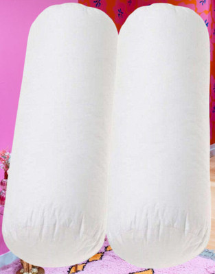 KIXTA Microfibre Bolster Pack of 2 Solid(White)