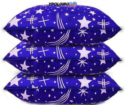 YPOLOIPO Polyester Fibre Sleeping Pillow Pack of 3 Abstract LUXURY(Blue)