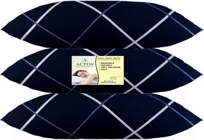 ACTOS Microfibre Abstract Sleeping Pillow Pack of 3(Blue1)