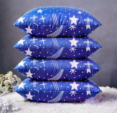 Urmila Creation Cotton Sleeping Pillow Pack of 4 Solid LUXURY(Blue)