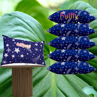 fulffystyl SOFT Microfibre Abstract Sleeping Pillow Pack of 6(Blue)