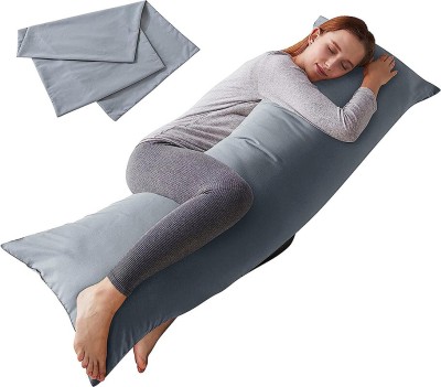 Texlux Microfibre Solid Body Pillow Pack of 1(Grey)