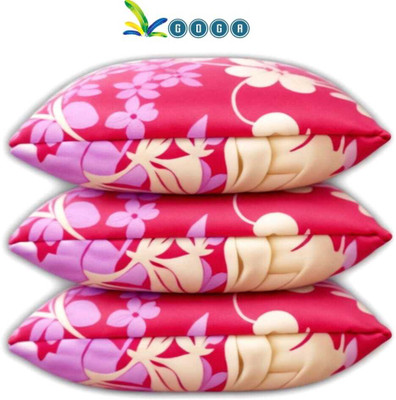 GOGA Polyester Fibre Abstract Sleeping Pillow Pack of 3(Pink)