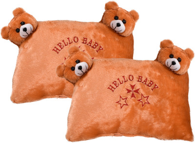 KUBER INDUSTRIES Microfibre Toons & Characters Baby Pillow Pack of 2(Orange)