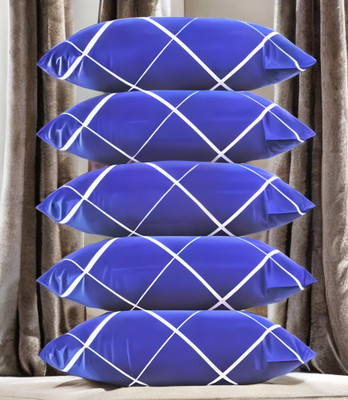 GUNVAR INDIA PRIVATE LIMITED LUXURY Polyester Fibre Solid Sleeping Pillow Pack of 5(Blue)
