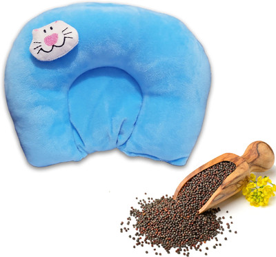 Ducudu Mustard Seeds Toons & Characters Baby Pillow Pack of 1(Light Blue)
