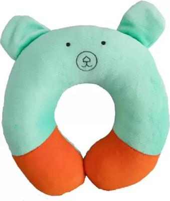Babesite Comfort Microfibre Smiley Travel Pillow Pack of 1(Green)