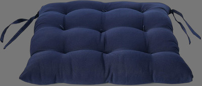 hanumant enterprises Cotton Solid Chair Pad Pack of 1(Blue)