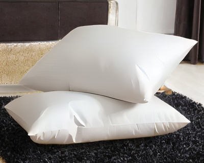 EIRINI LUXURY Microfibre Solid Sleeping Pillow Pack of 2(White)