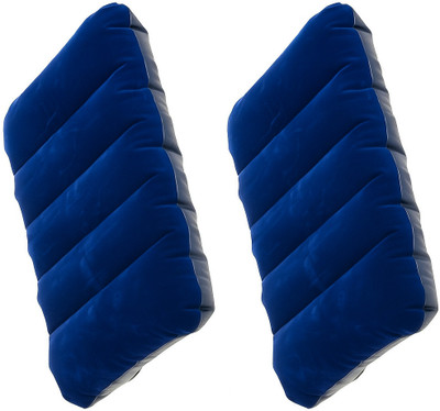 ZIGZAP Air Travel Pillow Pack of 3 Solid(Blue)