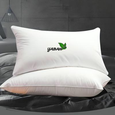 YABAN LUXURY Polyester Fibre Solid Sleeping Pillow Pack of 2(White)