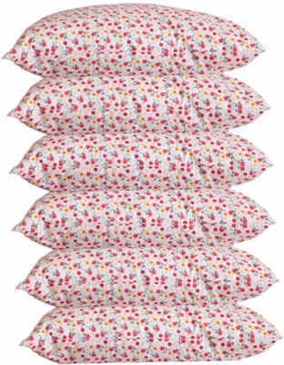 KHUKU Microfibre Solid Sleeping Pillow Pack of 6(Multicolor)
