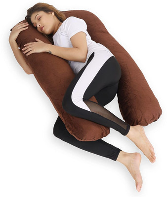 Mojo U SHAPE Microfibre Solid Pregnancy Pillow Pack of 1(Brown)