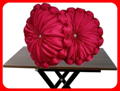 GTX Microfibre Floor Cushion Pack of 2 Solid(Red)