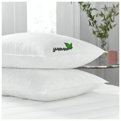 YABAN LUXURY Polyester Fibre Solid Sleeping Pillow Pack of 2(White)