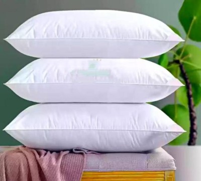 YPOLOIPO LUXURY Polyester Fibre Abstract Sleeping Pillow Pack of 3(White)