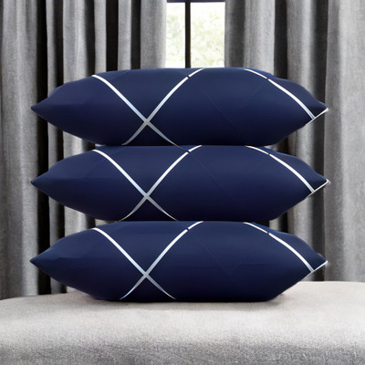 Urmila Creation Microfibre Sleeping Pillow Pack of 3 Solid LUXURY(Blue)