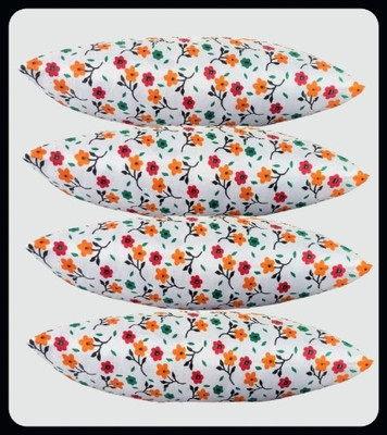 Urmila Creation Microfibre Floral Sleeping Pillow Pack of 4(Multicolor)