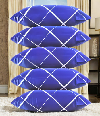 GUNVAR INDIA PRIVATE LIMITED Polyester Fibre Sleeping Pillow Pack of 5 Solid LUXURY(Blue)