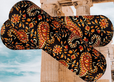 KIXTA Microfibre Bolster Pack of 2 Solid(Multicolor)