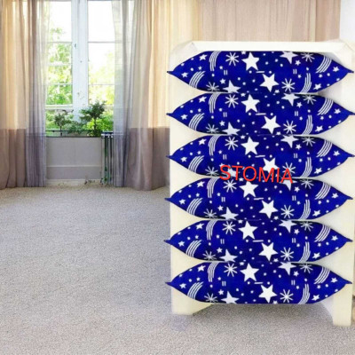 STOMIA Microfibre Sleeping Pillow Pack of 6 Geometric STOMIA(Blue)