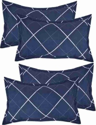 GUNVAR INDIA PRIVATE LIMITED LUXURY Polyester Fibre Abstract Sleeping Pillow Pack of 4(Blue)