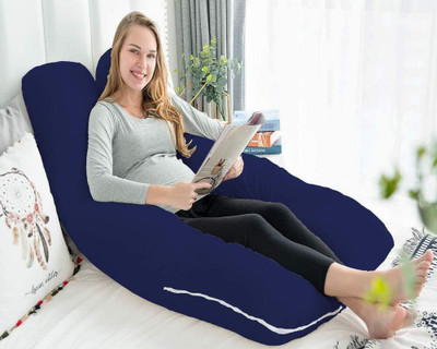 ag pro comfort U-Shape Microfibre Solid Pregnancy Pillow/Maternity Pillow for Women Polyester Fibre Solid Pregnancy Pillow Pack of 1(Blue)