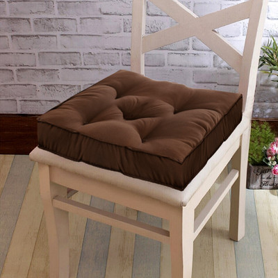 HOMESTIC by Kuber Industries Microfibre Solid Chair Pad Pack of 1(Brown)