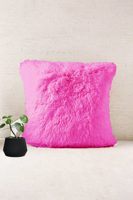 PriMaryHoMe Microfibre Solid Cushion Pack of 1(Dark Pink)
