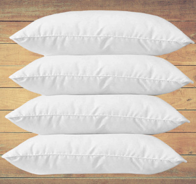 STOMIA Pack Of 4 pillows Polyester Fibre Solid Sleeping Pillow Pack of 4(White)