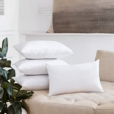 CATHROL Microfibre Solid Sleeping Pillow Pack of 4(White)