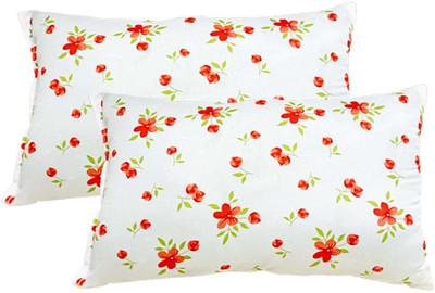 SANJU BROTHER Microfibre Abstract Sleeping Pillow Pack of 2(Orange)