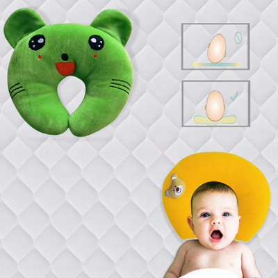 Found Fit Mustard Seeds Solid Baby Pillow Pack of 2(Green & Yellow)