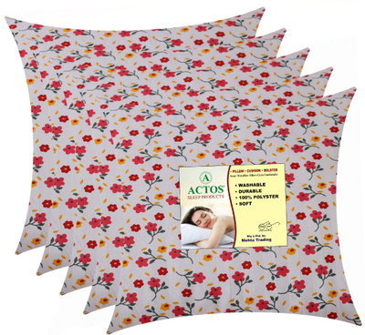 ACTOS Microfibre Solid Cushion Pack of 5(Multicolor2)