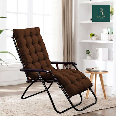 AG's Active Luxury Microfibre Solid Chair Pad Pack of 1(Brown)