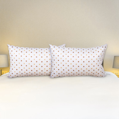 JDX Microfibre Alphanumeric Sleeping Pillow Pack of 2(White)