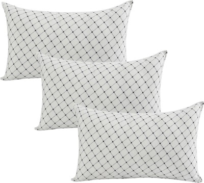 REST NEST Microfibre Solid Sleeping Pillow Pack of 3(White)